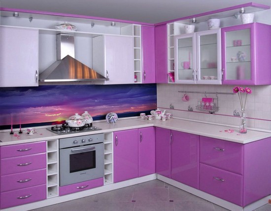 кухни фиолетового цвета